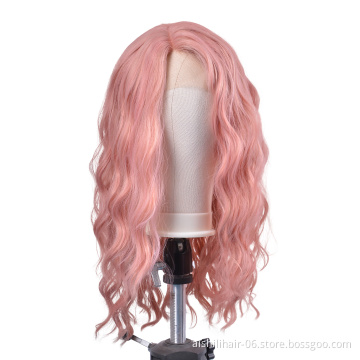 Aishili wholesale water wave kinky curly synthetic wigs for women hd 613 lace front wig